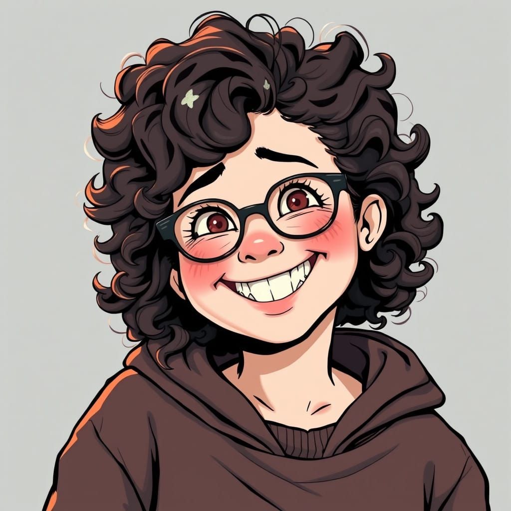 Quirky Young Woman with a Contagious Smile in Bold and Whims...