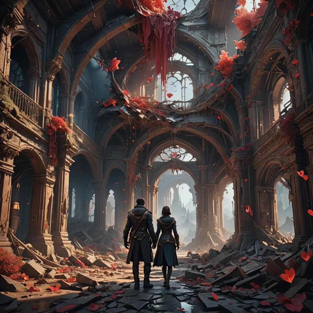 Love in Ruins: Detailed Matte Painting