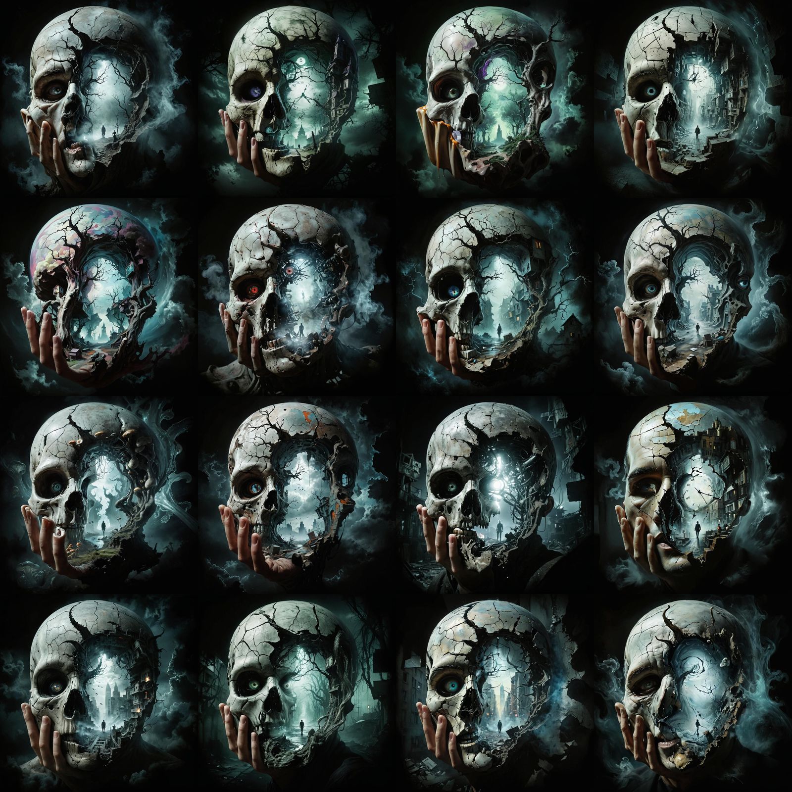 Abstract Demented World: An AI Interpretation