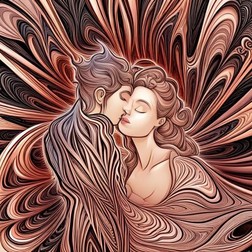 Wizard and Warlock's Passionate Kiss