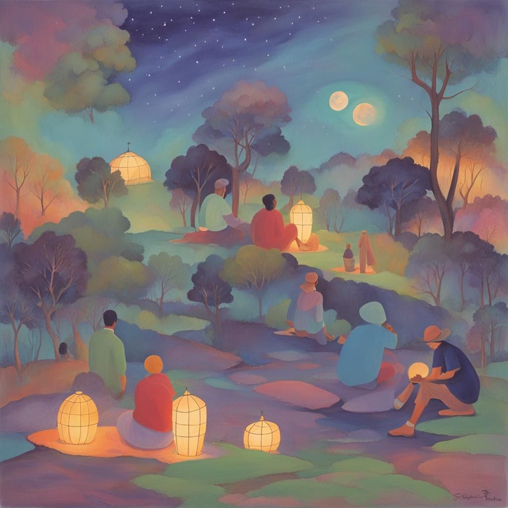 Gentle Colors After Sunset Night Glow