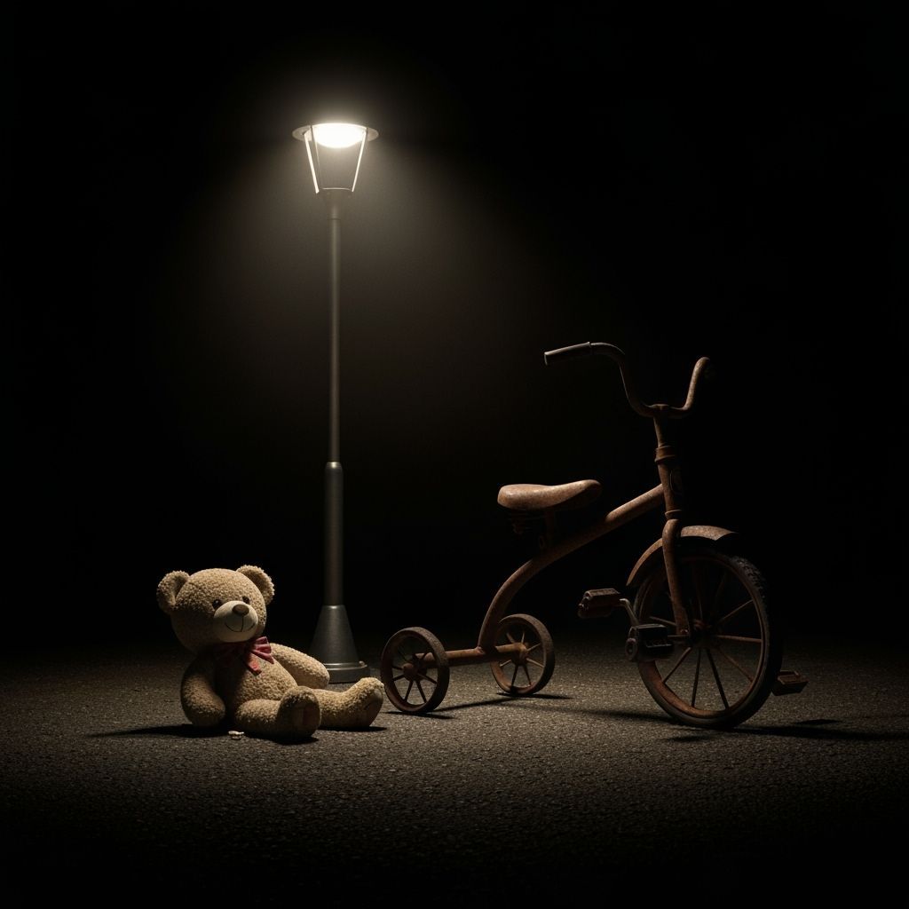 Abandoned Toys in Dark, Moody Atmosphere