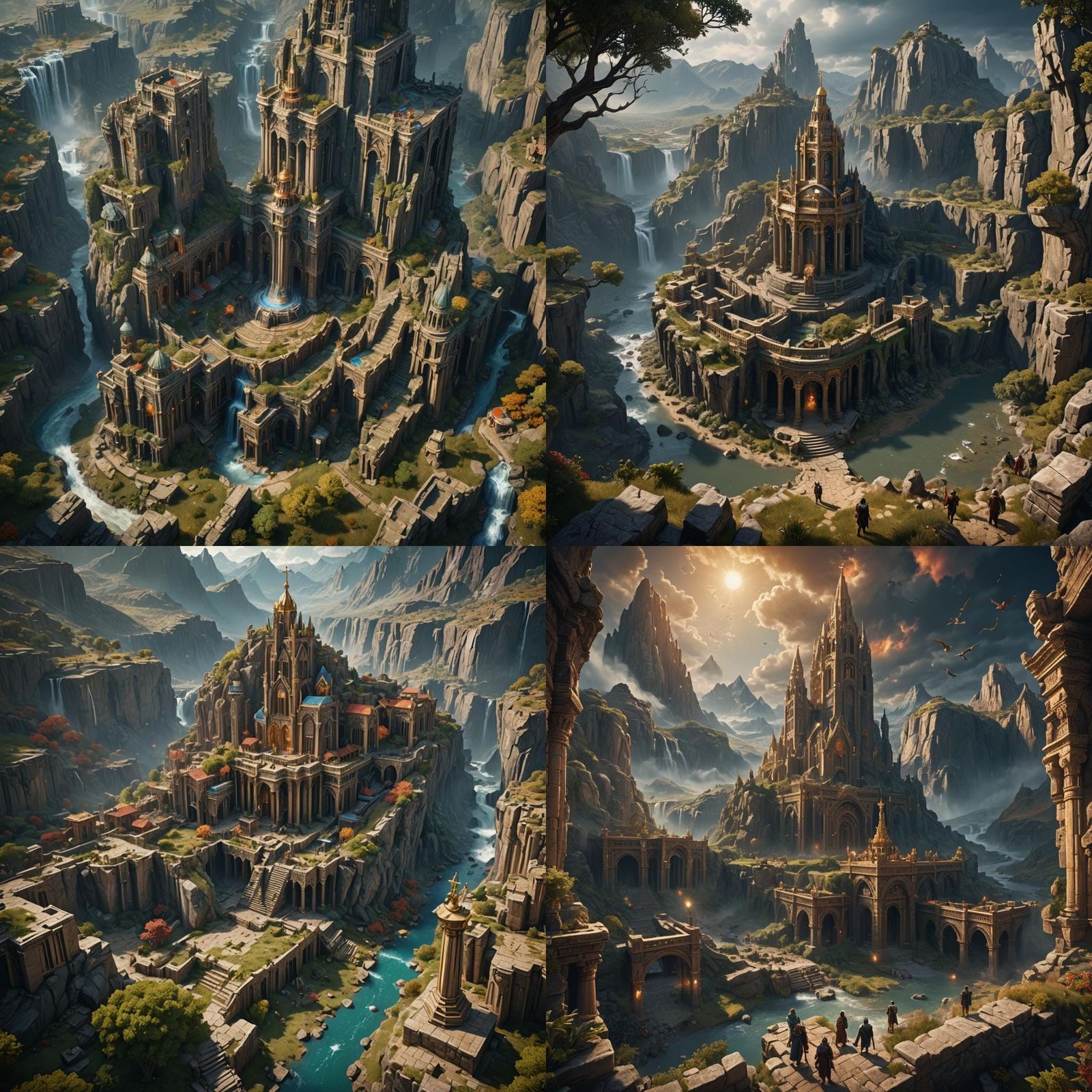 Isaiah 6:1-3: Detailed Matte Painting in Deep Color