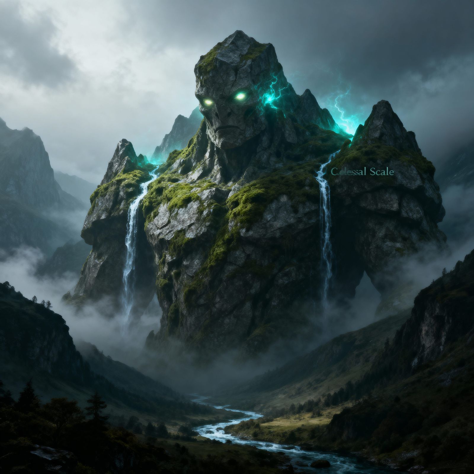 Mossy Stone Golem Awakens in Misty Valley
