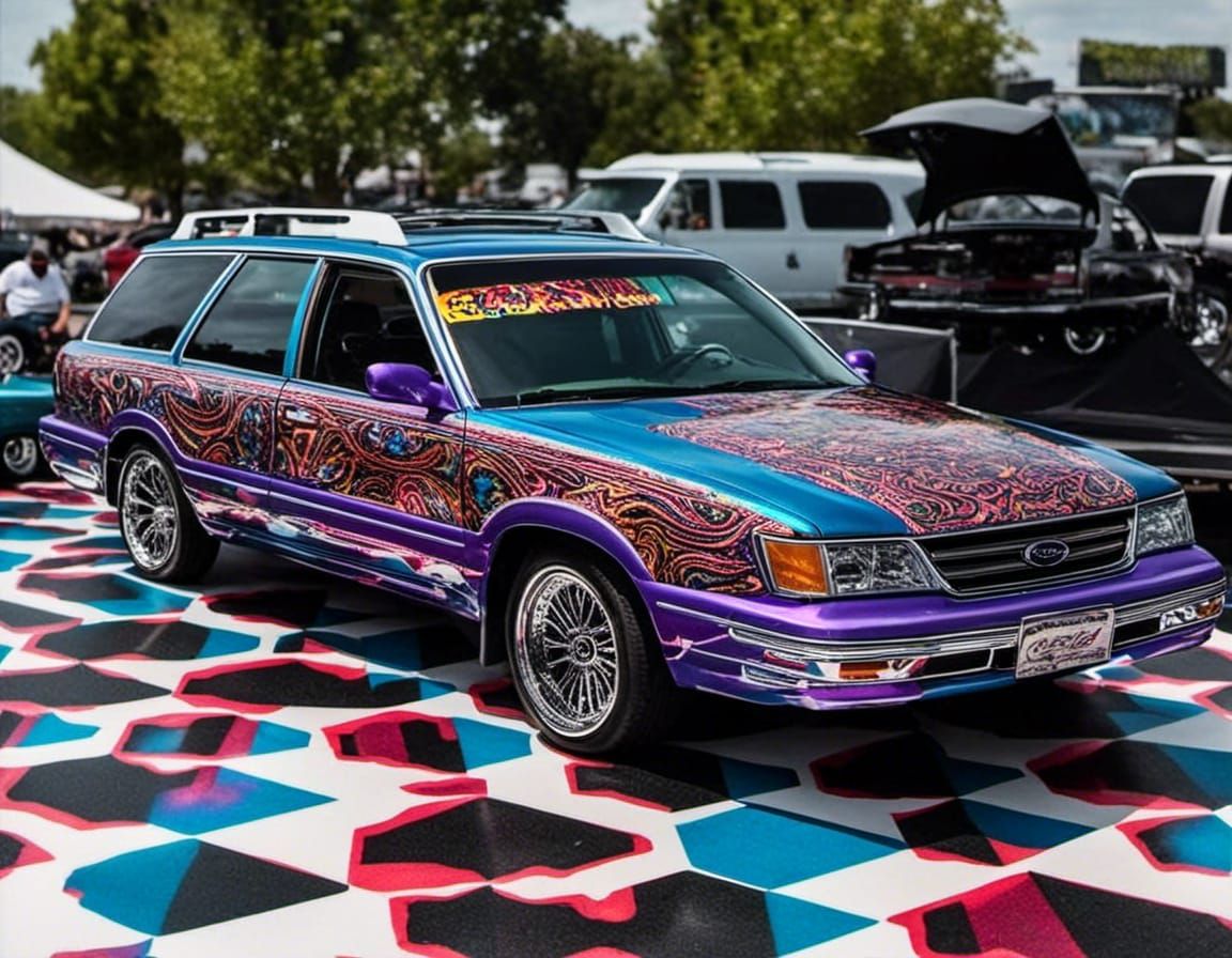 Subaru Outback with Lowrider Pattern Paintjob