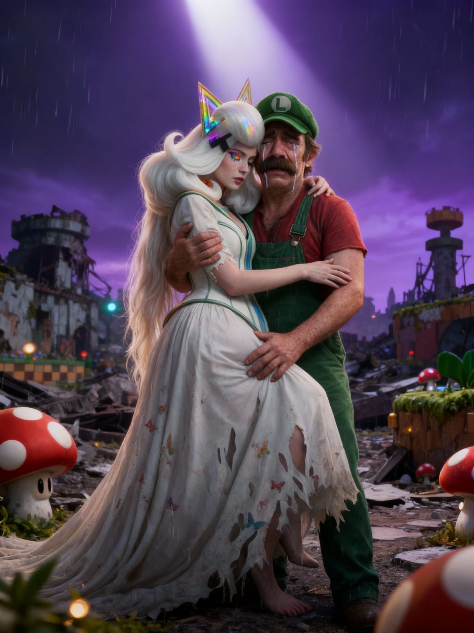 Pregnant Luigi's Wife Survives Ruined Mushroom Kingdom