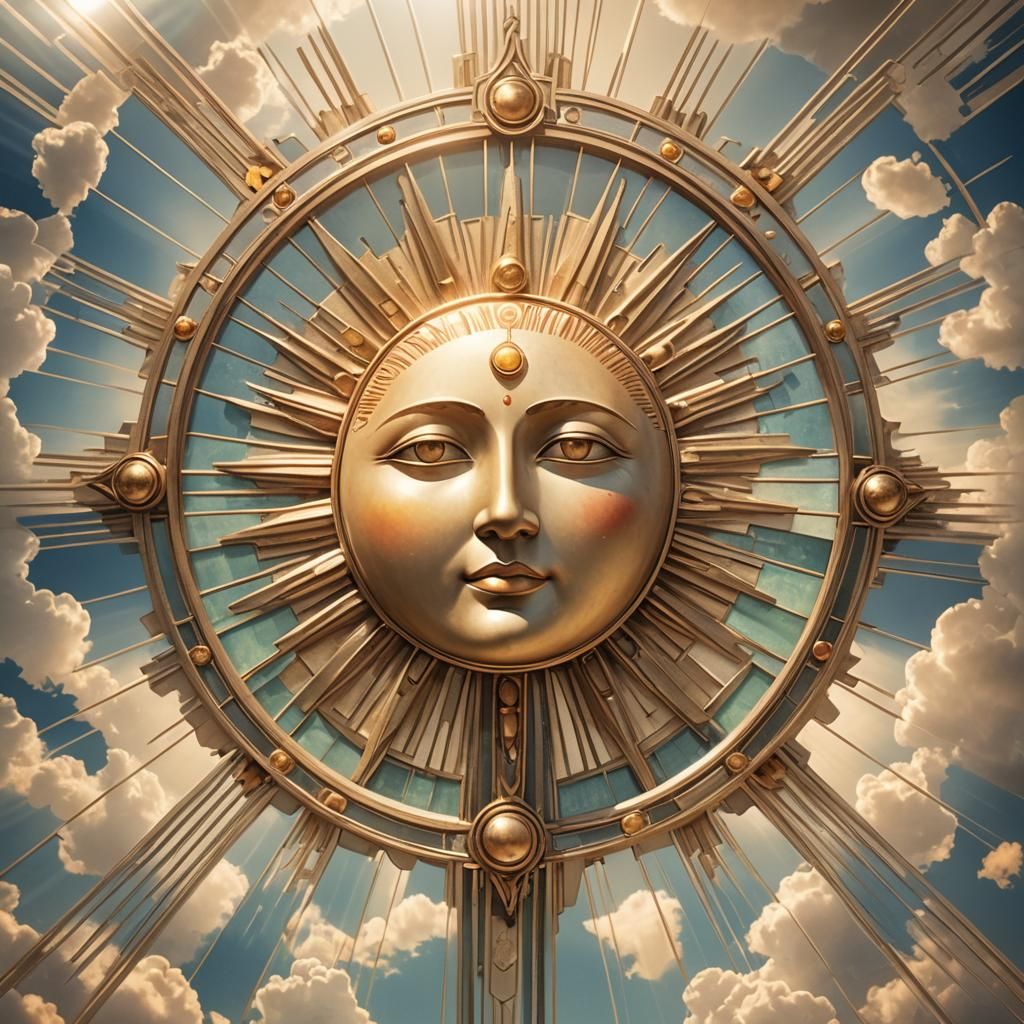 Art Deco Sun with Divine Sunshine