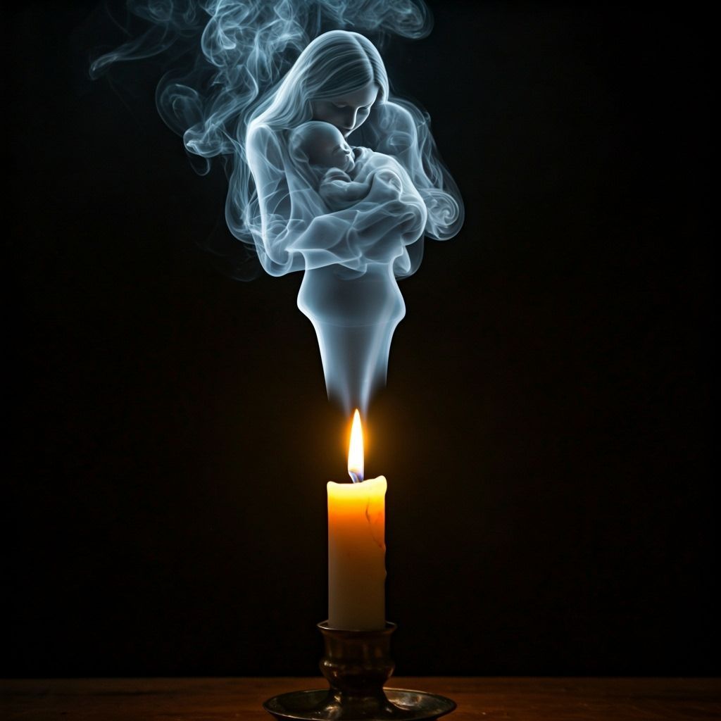 Candle Flame Transforms into Maternal Smoke Apparition
