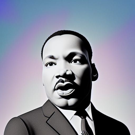 Martin Luther King: Pixar-Style 3D Digital Art