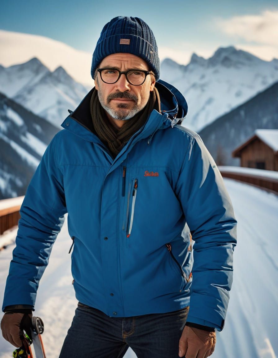 Mountain Adventurer in Winter Wonderland