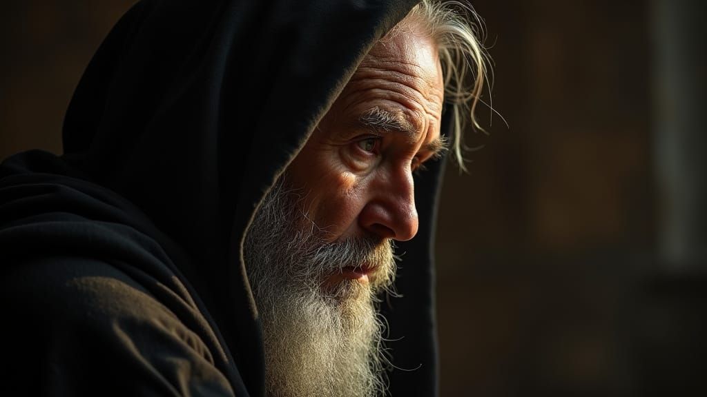 Monk in Contemplative Silence