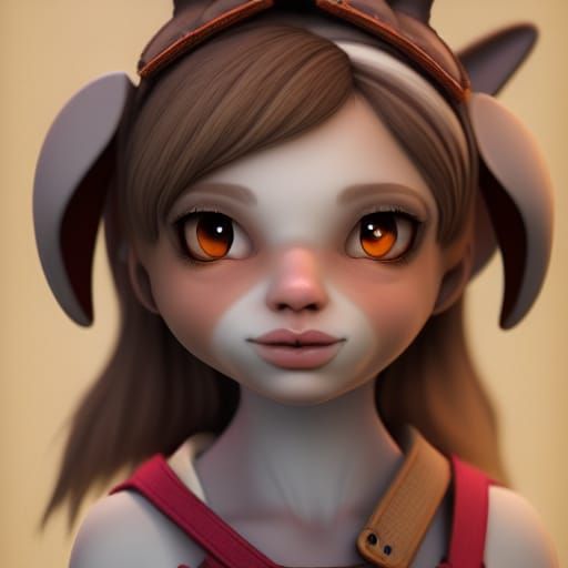 Detailed Anthropomorphic Rabbit Girl Trending on ArtStation