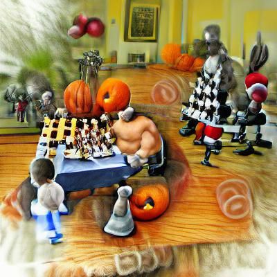 Holidays Play Chess and Boxing: Hyperrealism