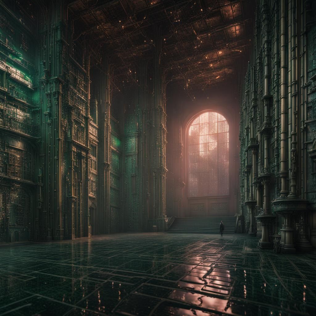 Fantastical Matrix Matte Painting in Deep Color