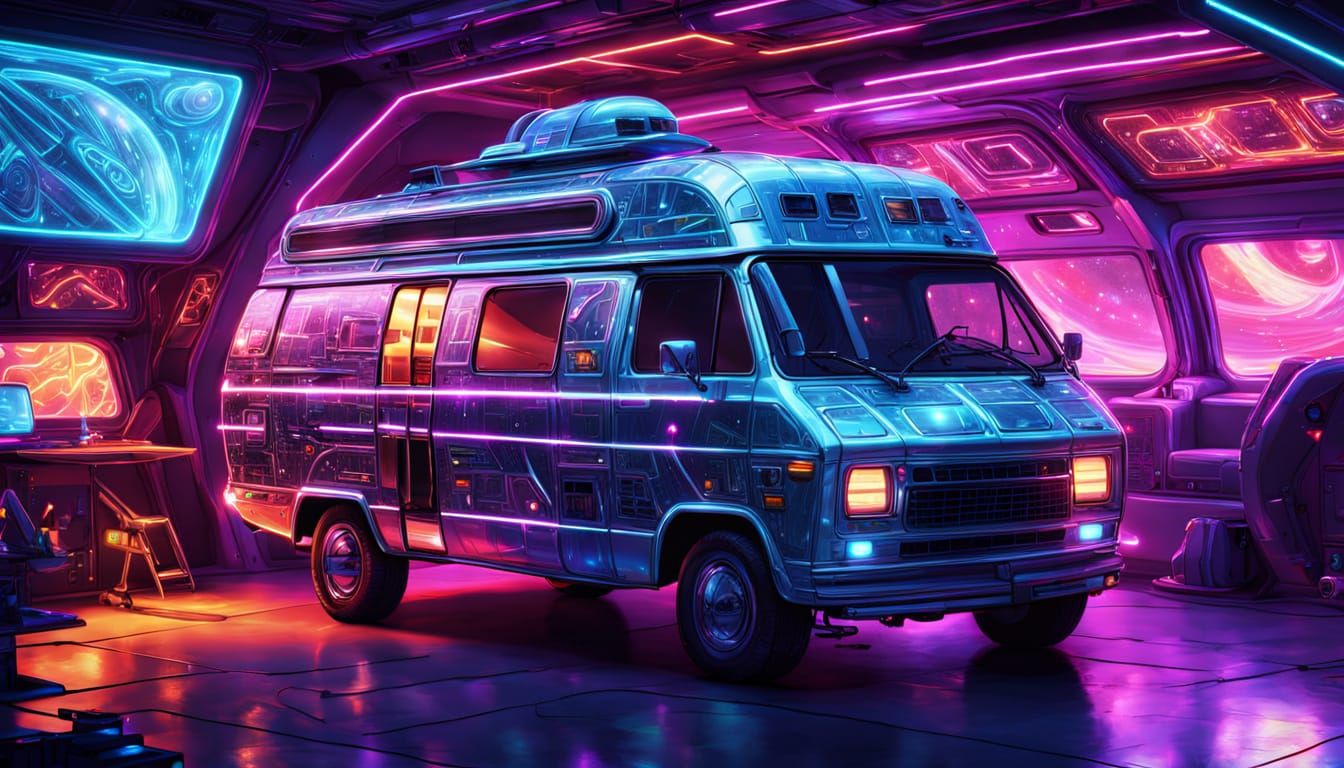 Science Fiction Camper Van Concept Art
