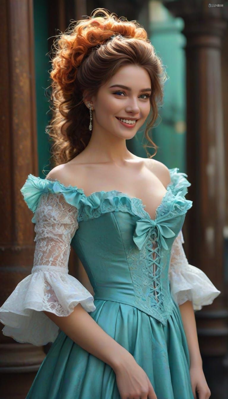 Countess Emily in Elegant Morning Attire