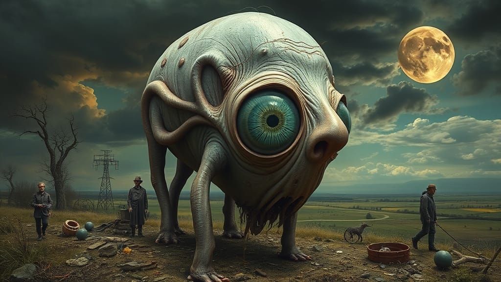 Polish Surrealist Portrait of a Mysterious Figure