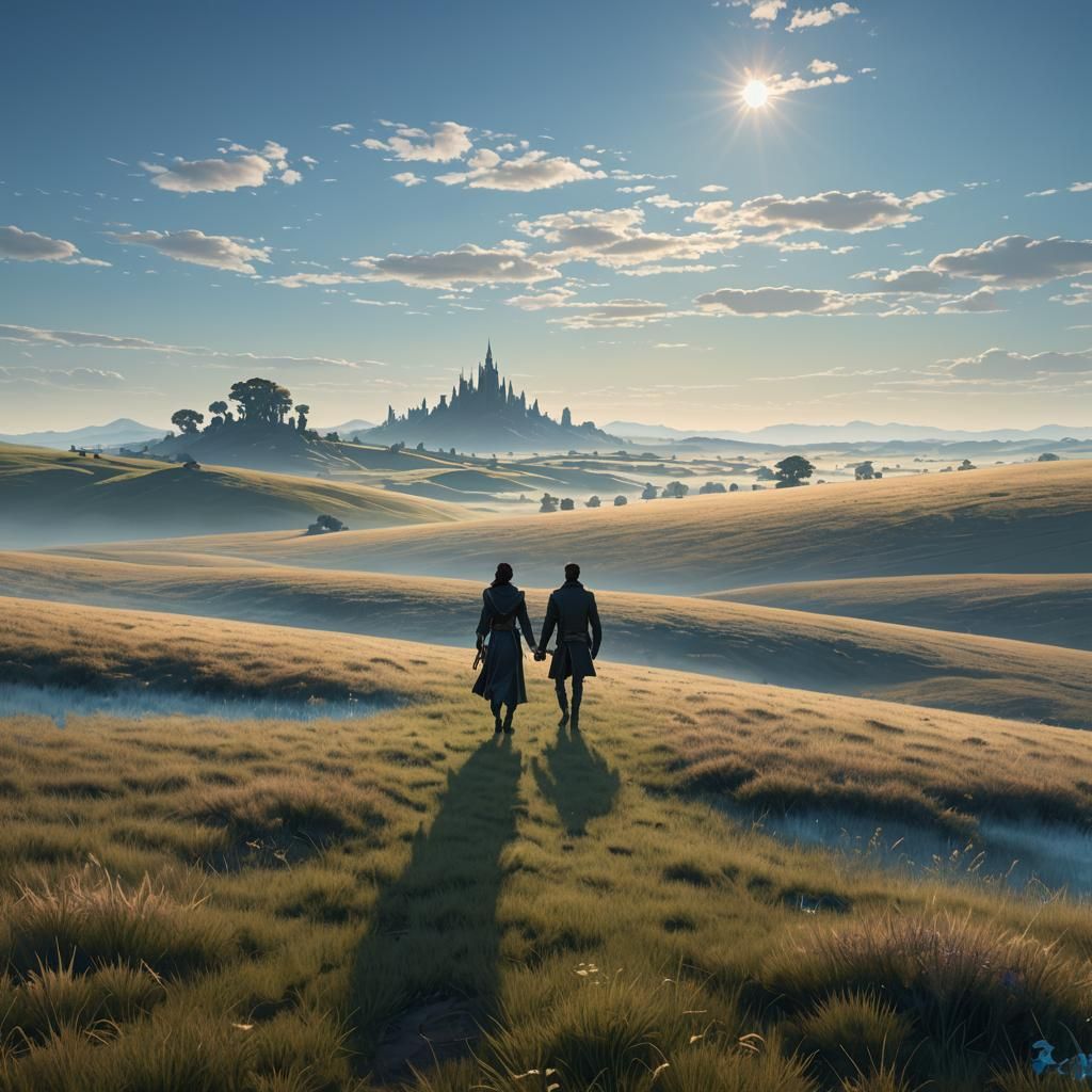 Fantasy Field: Silhouettes Approach in Open Landscape