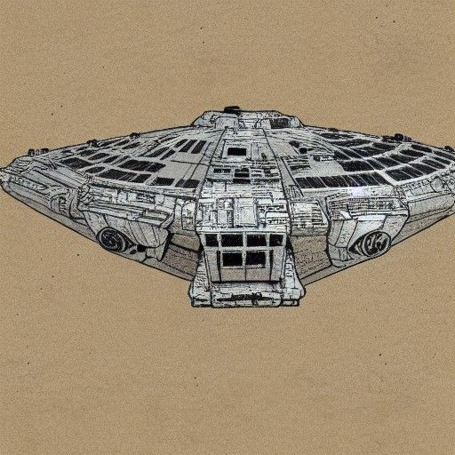 Millennium Falcon as Cave Painting