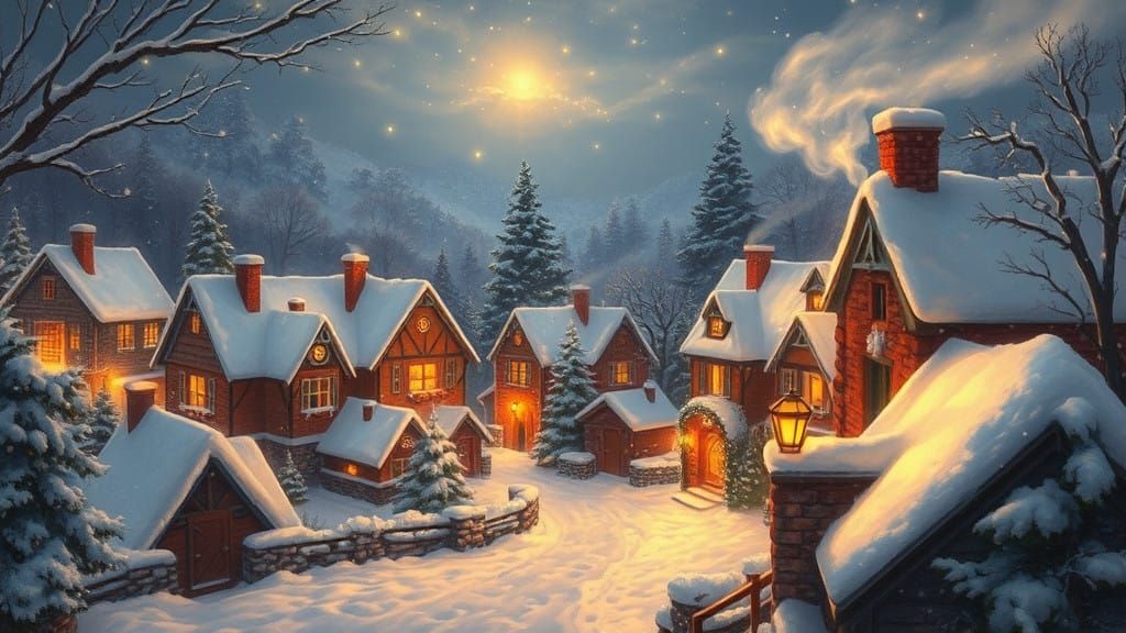 Whimsical Winter Wonderland Scene