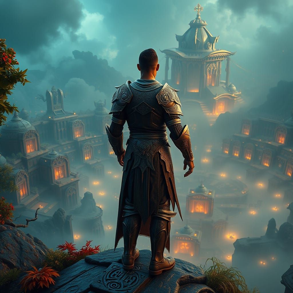 Heroic Ronaldo in Epic Fantasy Armor