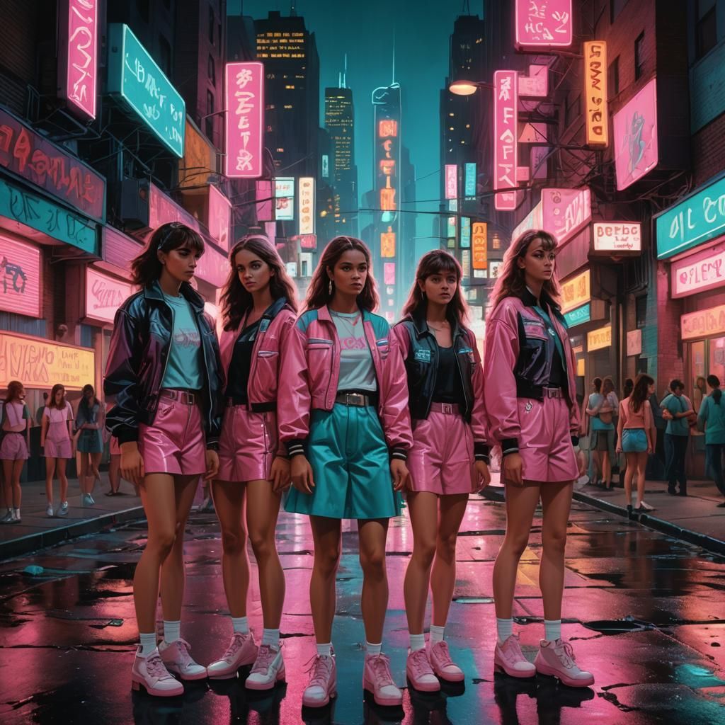 Teenage Girls in 1980s NYC: Fantasy Concept Art