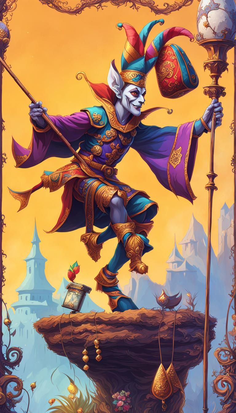 Detailed Jester with Bag, Fantasy Concept Art