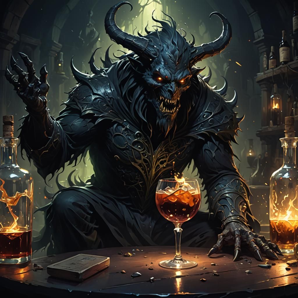 Dark Alcohol Spirit: Digital Concept Art