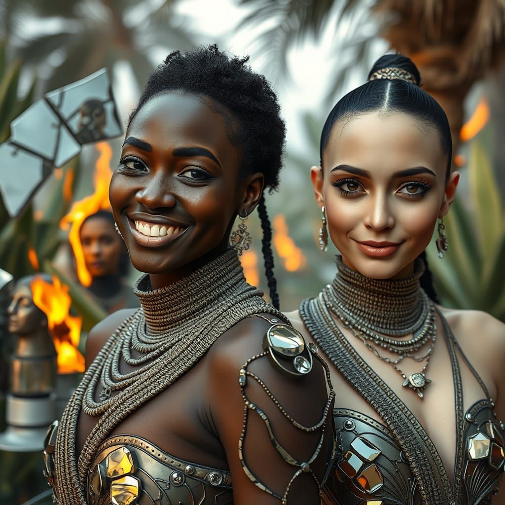 Oasis Portrait with Futuristic Attire