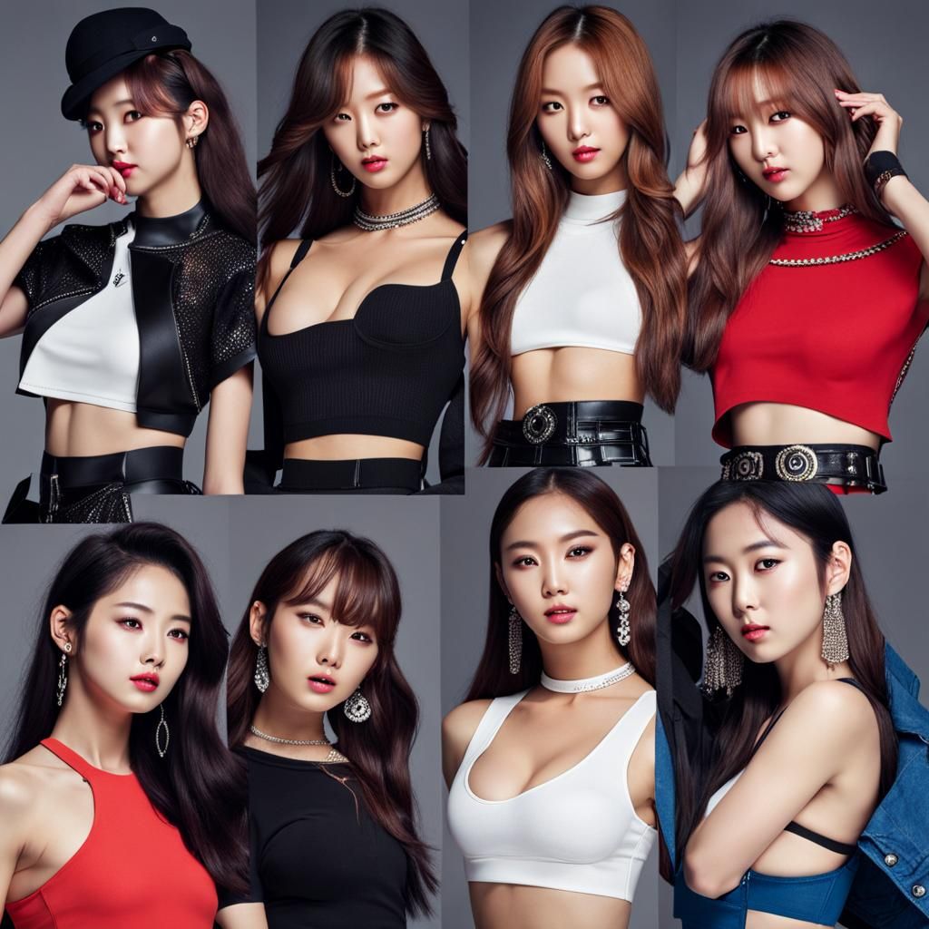 AI K-Pop Group: Girl Crush Concept