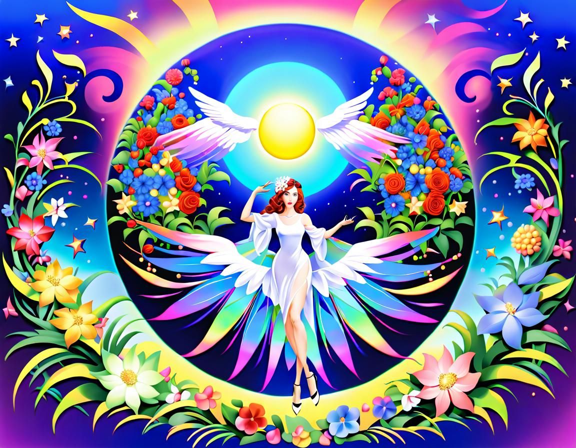 Chameleon Godiva in Kusama Style, Art Deco