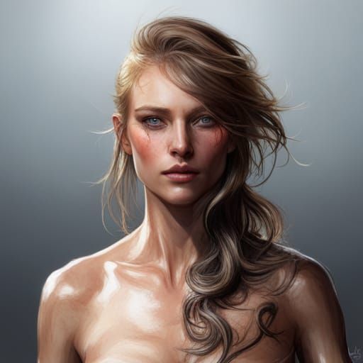 Latex Portrait: Hyperdetailed Art Nouveau Style