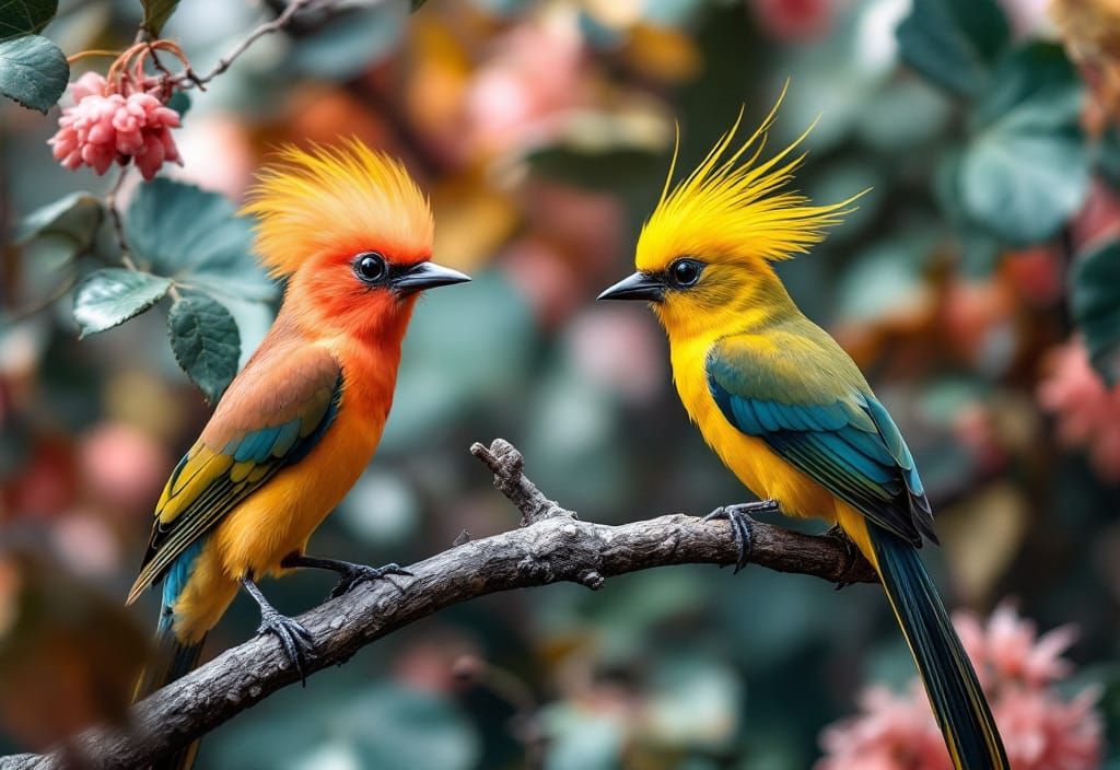 Whimsical Iris Folding with Wombilby Kookabat Grevillea