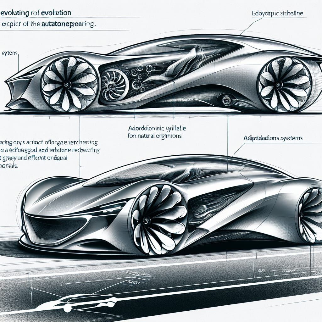 Futuristic Bio-Inspired Car: Conceptual Design Sketch