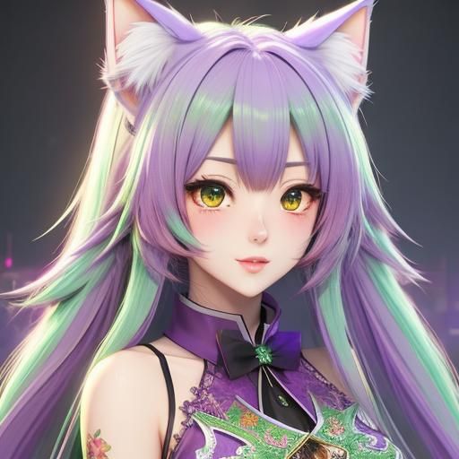 Anime Catgirl with Volumetric Lighting