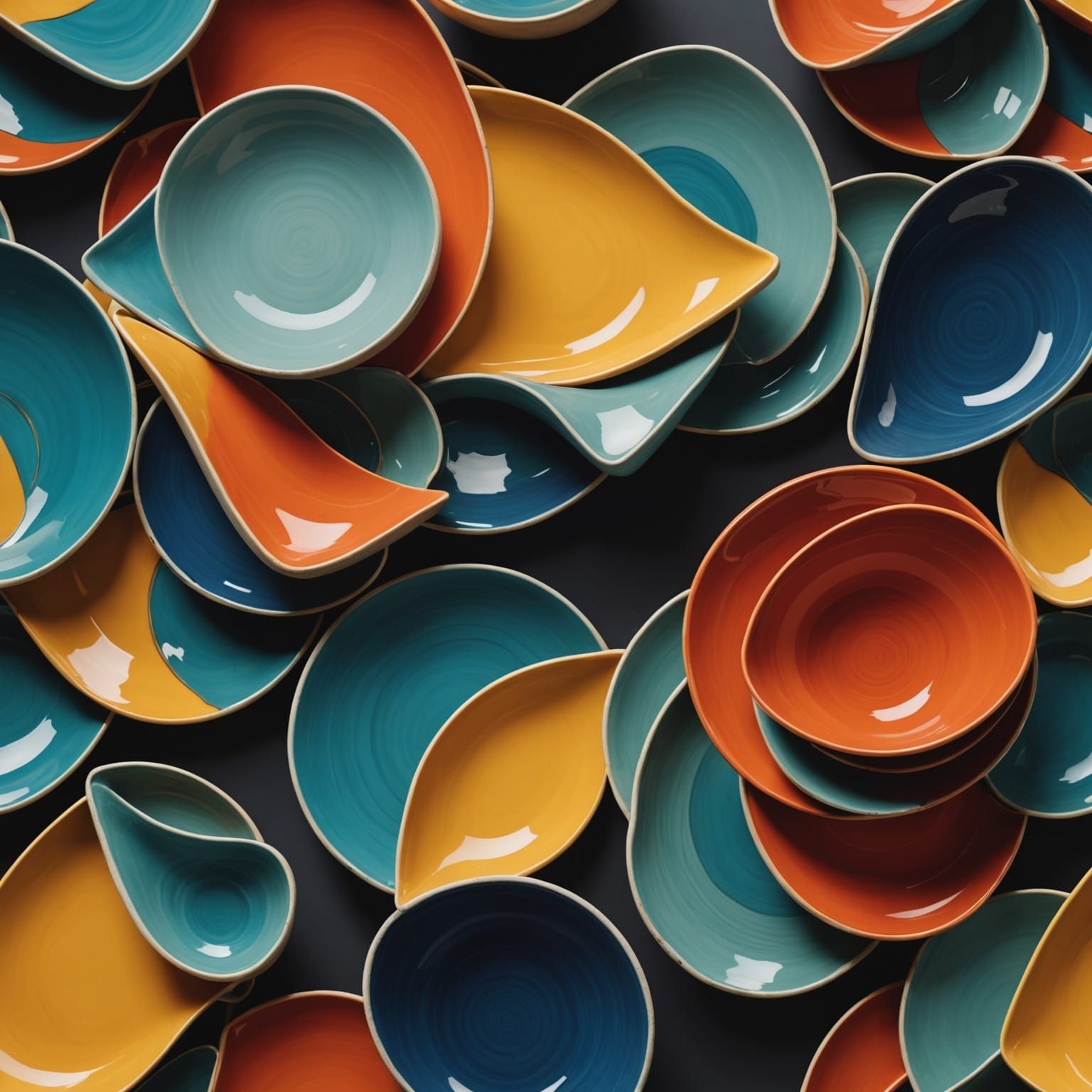 Vibrant Abstract Art Imitates Unique Shapes and Colors