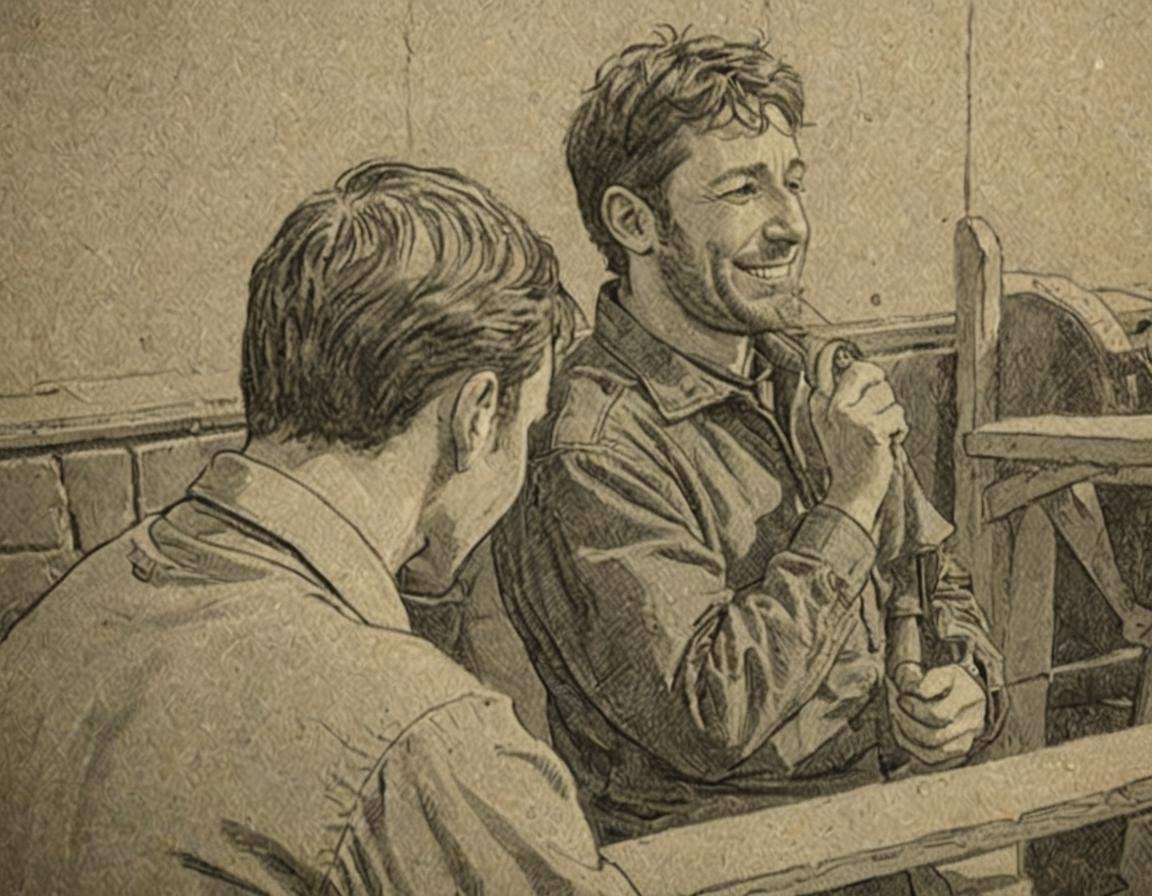 Ben's Joyful Moment with a Microphone