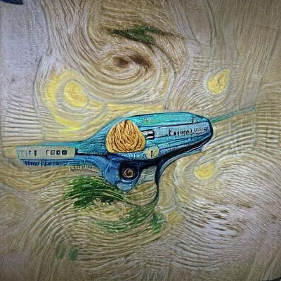 Star Trek Enterprise in Van Gogh Style