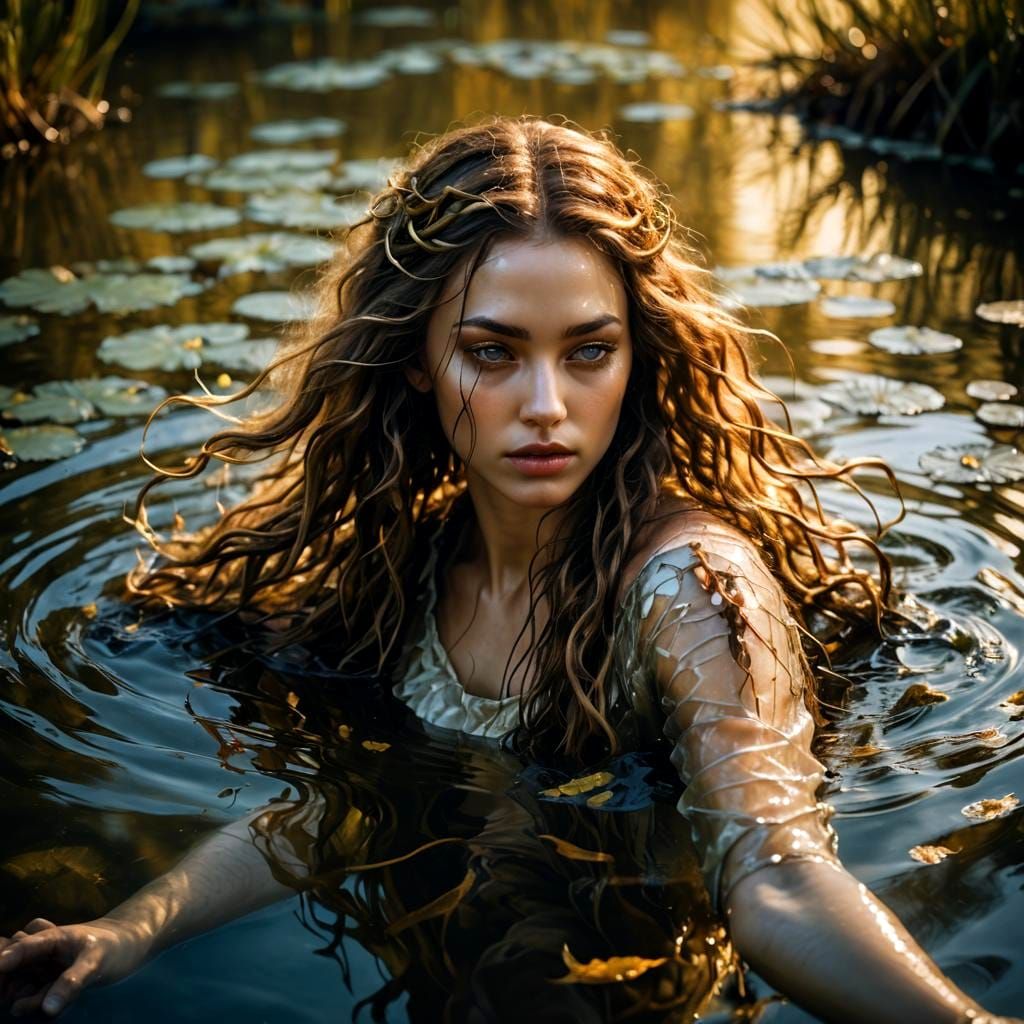 Emerald-Eyed Nymph in Golden Light