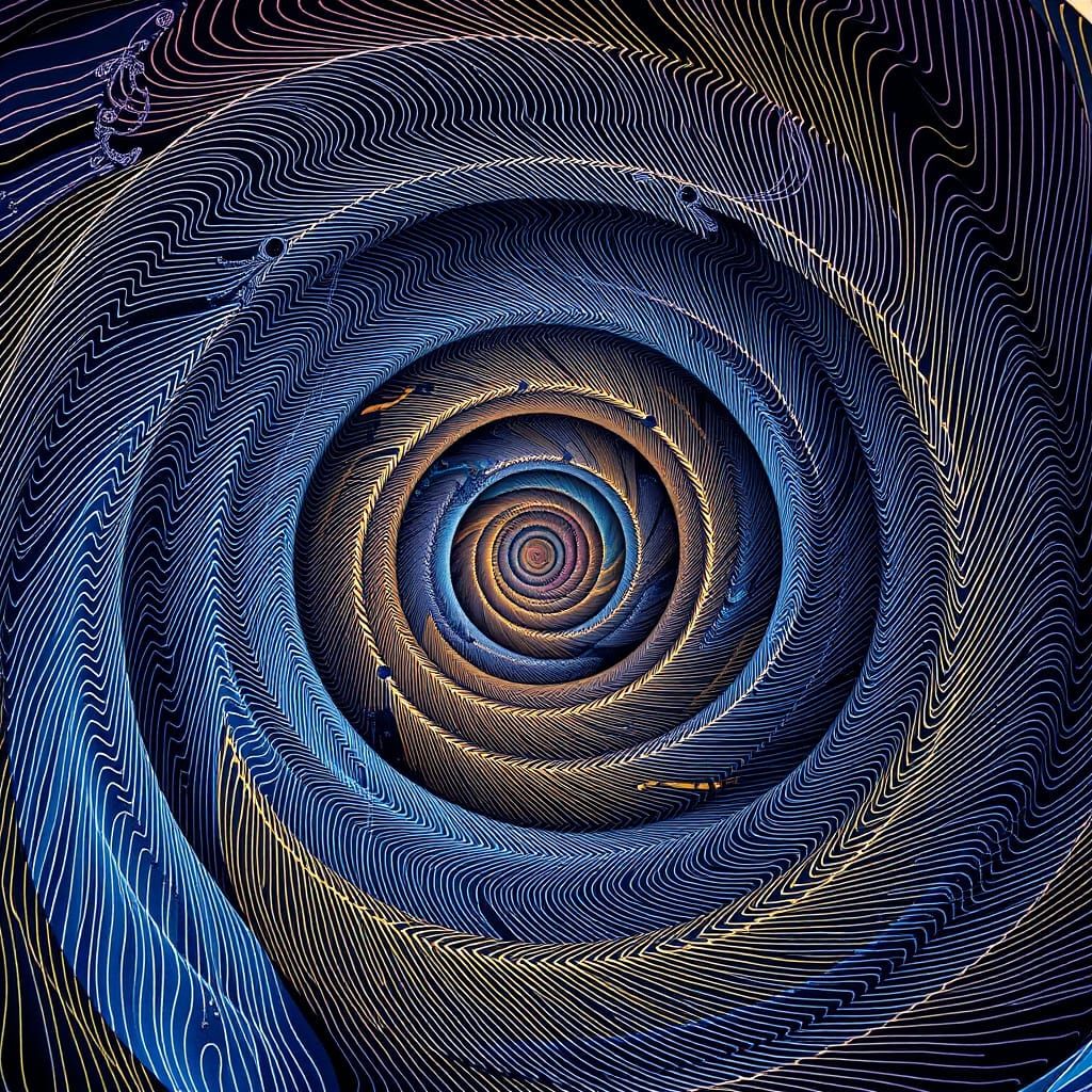 Surreal Fractal Vortex in Psychedelic Colors