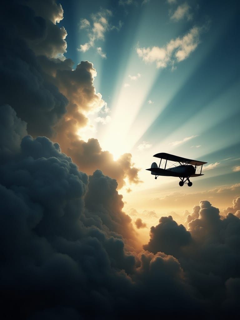 Aerodynamic Beauty in Dramatic Skies