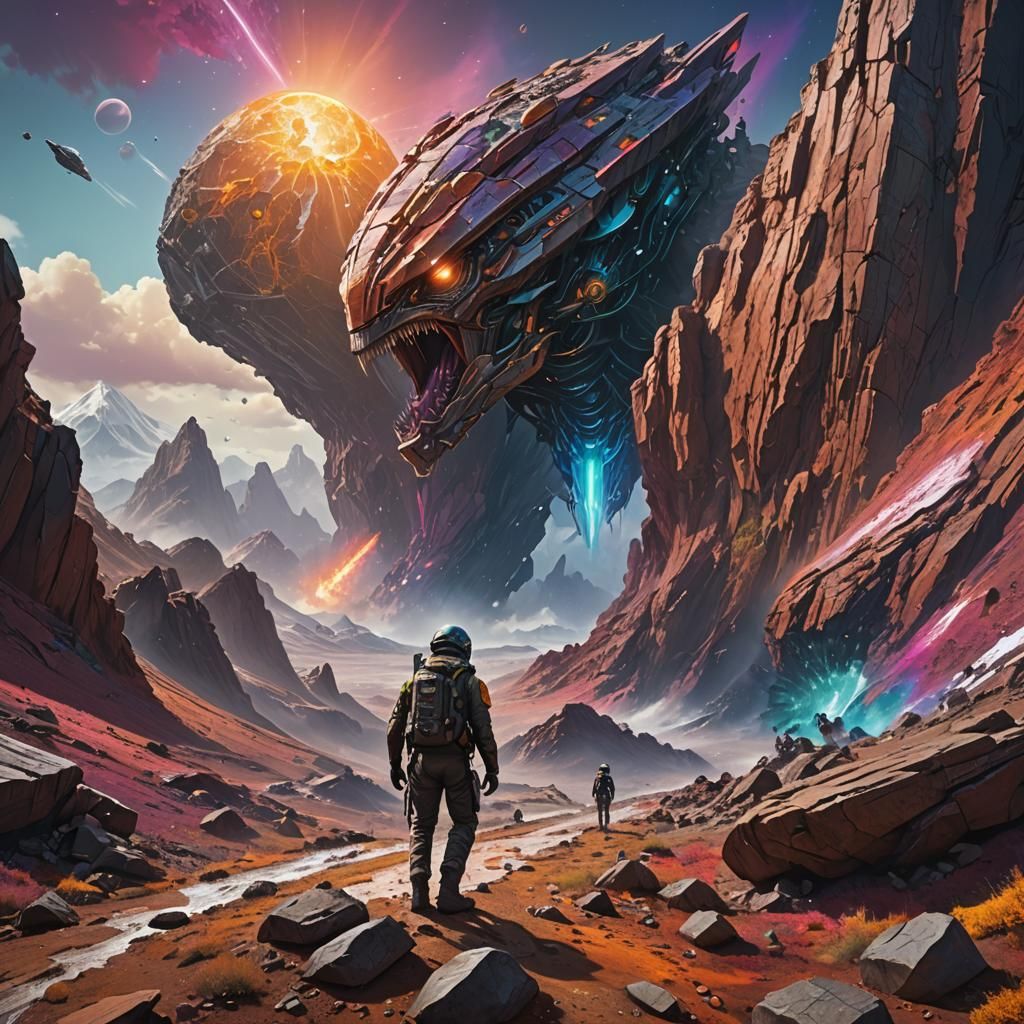 Alien Planet Expedition: Hyperrealistic Concept Art