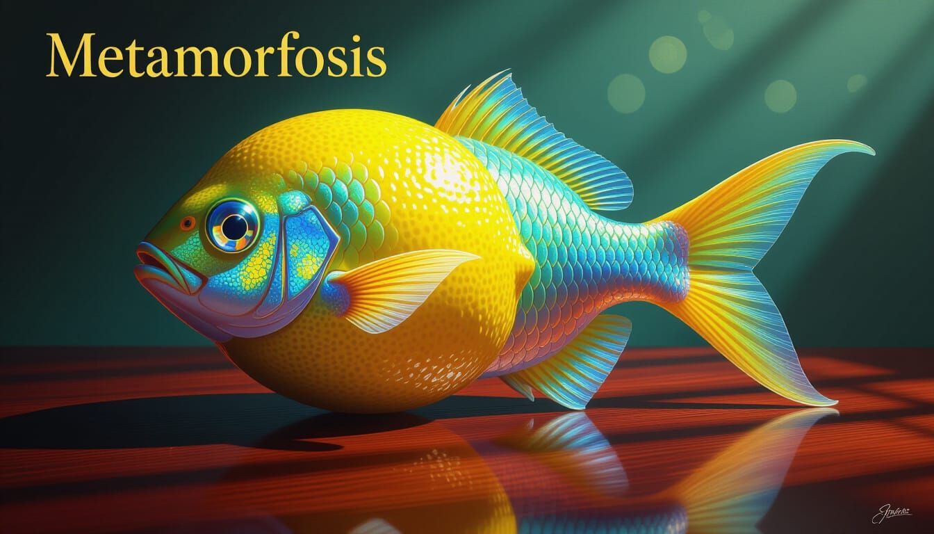 Lemon Metamorphosis into Tropical Fish: a Surreal Still Life