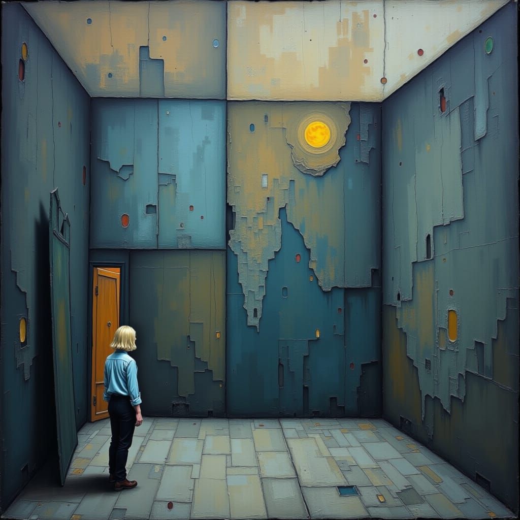 Surreal Room Echoing with Breath and Grief