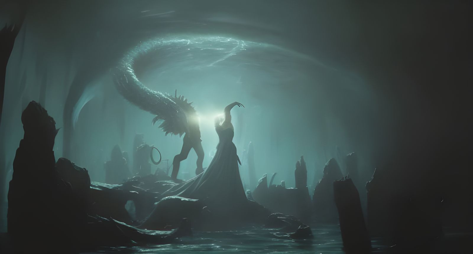 Sinister Demon Dragged into Unknown Depths