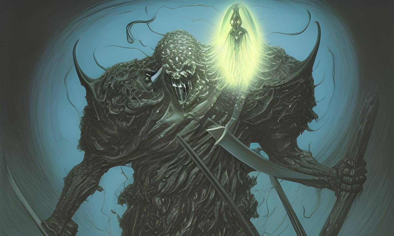 Dark Golem Guardian in Dieselpunk Afrofuturism Style