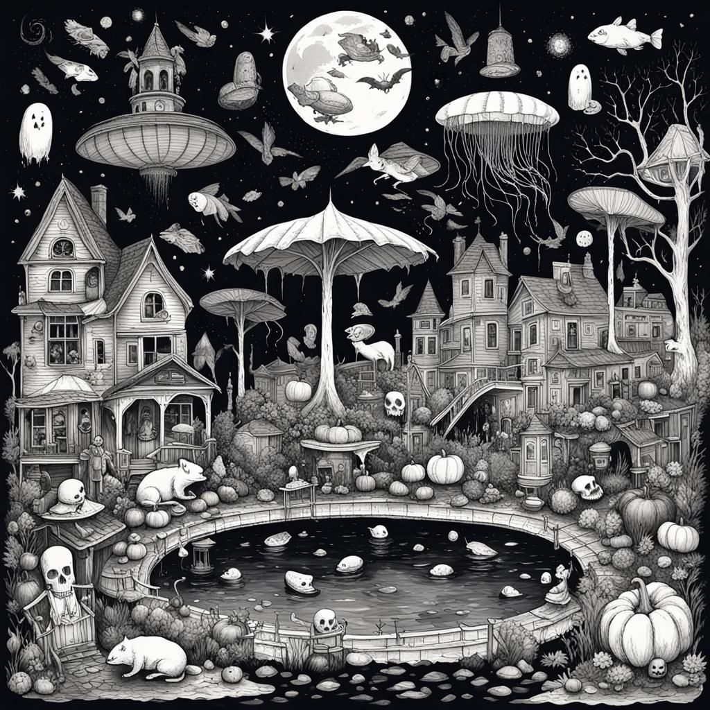 Surreal Megalopolis: A Psychedelic Dreamscape