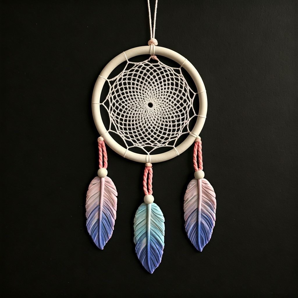 Clay Dreamcatcher with Intricate Details