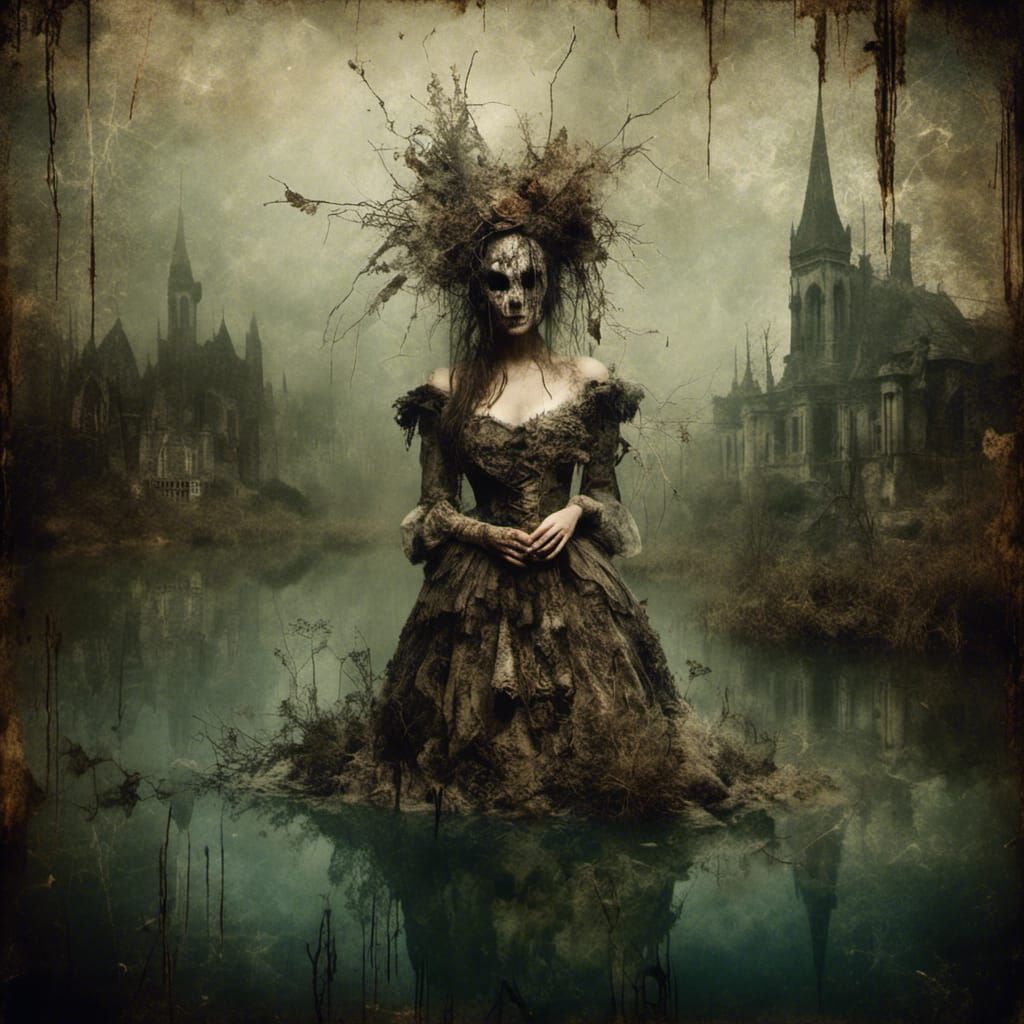 Swamp Night Portrait in Macabre Style