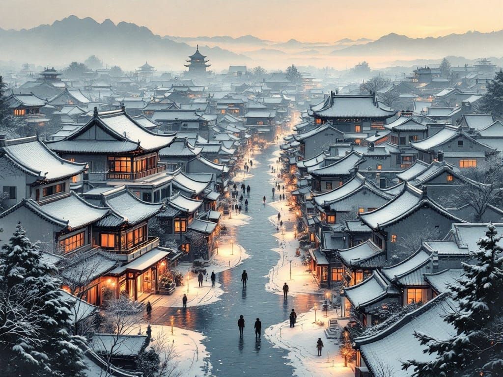 Elegant Beijing Hutong in Winter